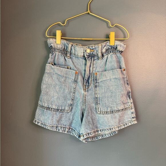 Zara paperbag waist jean shorts - Picture 1 of 3